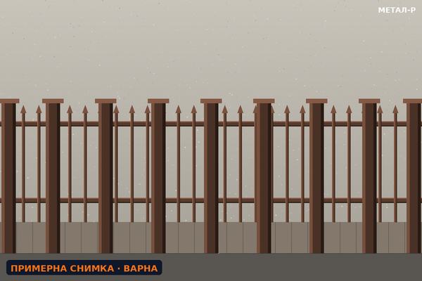 Ограда с плъзгаща врата